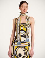 Skinny Scarf - Sanctuary Placée Light Blue in Silk Twill by La Double J