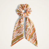 Bow Scrunchie - Smarties Orange in Twill by La Double J