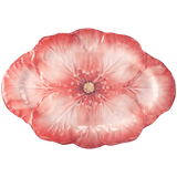 Oval Serving Plate in Melamine, Coral - Botanica Collection