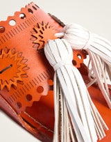 Slides with Tassels by LaDoubleJ - Orange