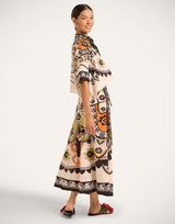 Sarong Skirt - Plume Placée Ivory in Cotton Muslin by La DoubleJ