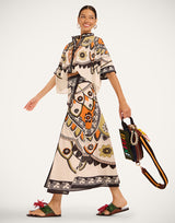 Sarong Skirt - Plume Placée Ivory in Cotton Muslin by La DoubleJ