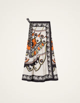 Sarong Skirt - Plume Placée Ivory in Cotton Muslin by La DoubleJ