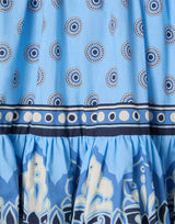 Skirt - Cocoon Placée Blue in Cotton Muslin by La DoubleJ