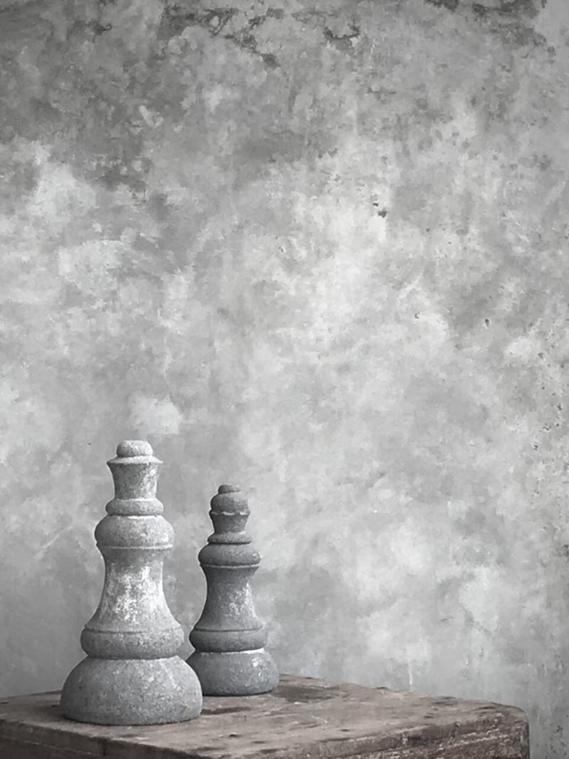 Chess Knight in Stone (Set of 2)