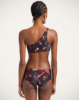 Bikini Top - Zooflora Goddess, Bordeaux by La DoubleJ