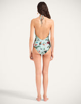 Swimsuit - Zooflora, Light Blue by La DoubleJ