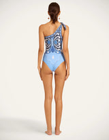 Swimsuit - Cocoon Placée Blue in Lycra by La DoubleJ