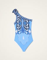 Swimsuit - Cocoon Placée Blue in Lycra by La DoubleJ