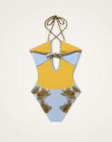 Swimsuit - Oceania Placée Light Blue in Lycra by La DoubleJ