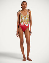 Swimsuit Reversible - Ambrosia Placée Green in Lycra by La DoubleJ