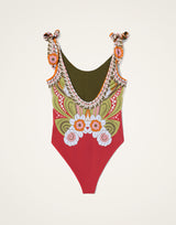Swimsuit Reversible - Ambrosia Placée Green in Lycra by La DoubleJ