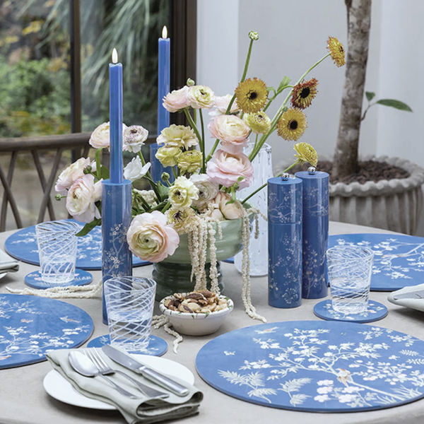 Chinoiserie Salt & Pepper Mill in Blue Grey