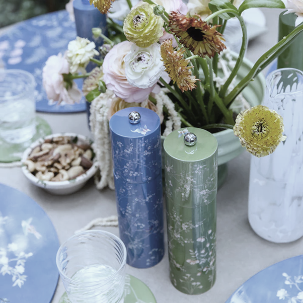 Chinoiserie Salt & Pepper Mill in Blue Grey