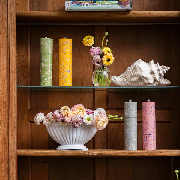 Chinoiserie Salt & Pepper Mill in Pink