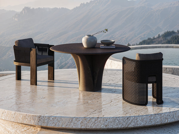 Round Table M size Noche/Ash - Savio Collection