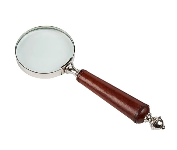 LEATHER HANDLED MAGNIFYING GLASS