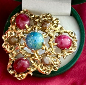 Decorative Broach with Stones - Vintage Piece