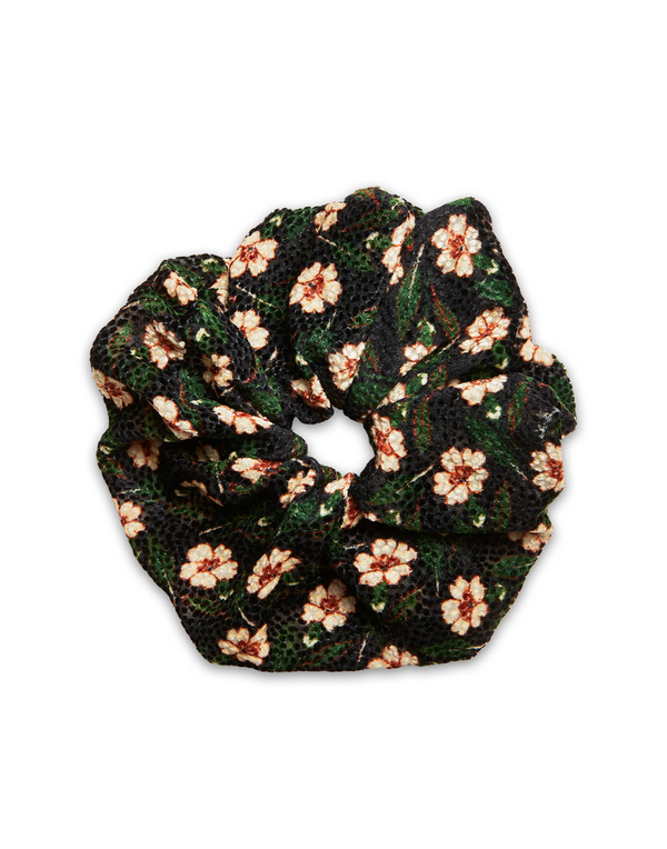 Giga Scrunchie Mayfair Black in Devore Velvet by La DoubleJ