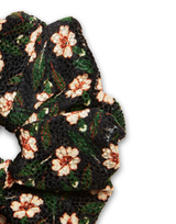 Giga Scrunchie Mayfair Black in Devore Velvet by La DoubleJ