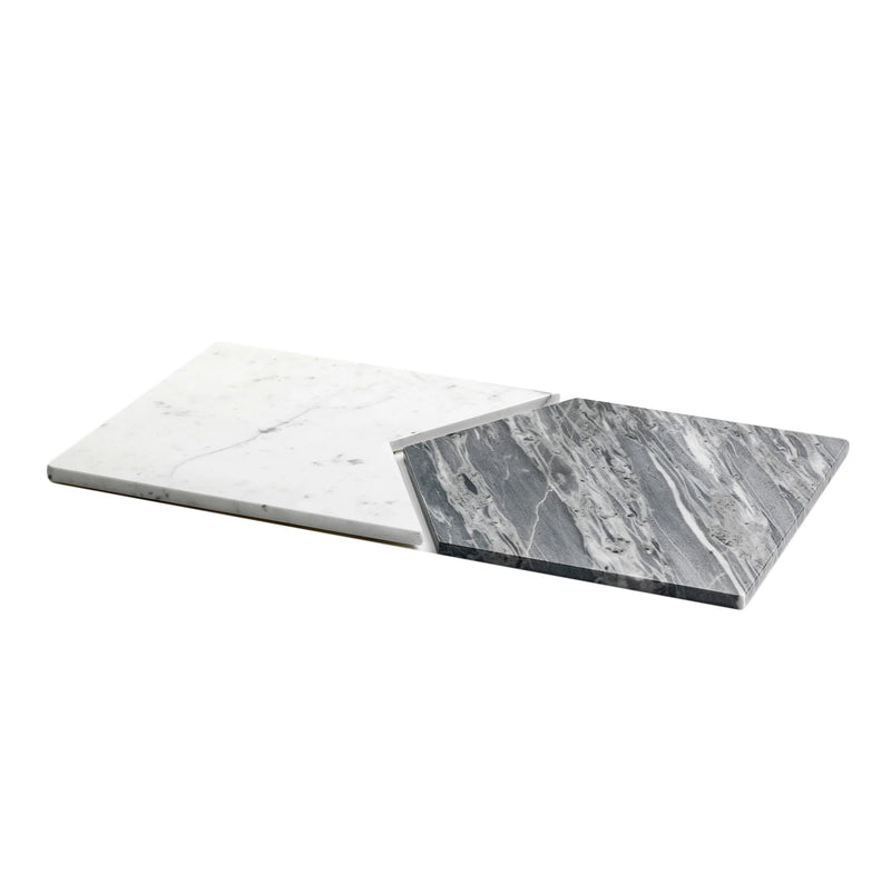 Platter; Set of 2 Snap-Fit Platters in Marble
