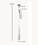 Shoehorn - Nickle plated with Hound Head detail