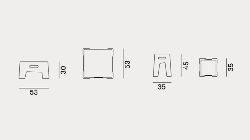 Side Table 45/46 - Indoor Gervasoni InOut Collection