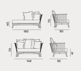 Sofa04/05 - Indoor Gervasoni Gray Collection