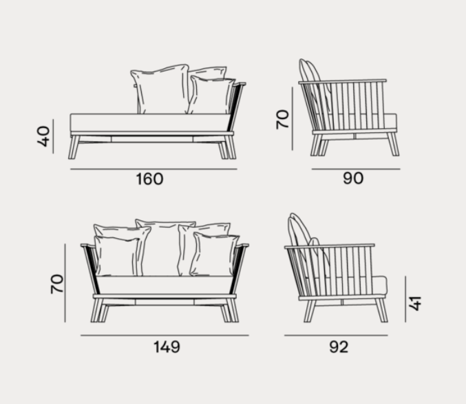 Sofa04/05 - Indoor Gervasoni Gray Collection