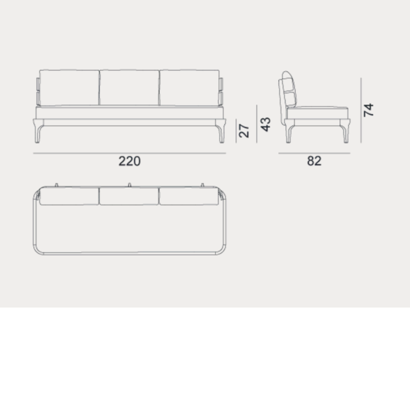 Sofa - Outdoor Gervasoni Mediterraneo Collection