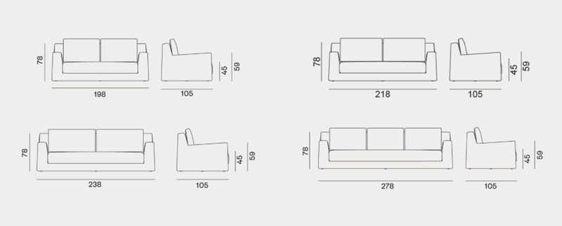 Sofa - Indoor Gervasoni Loll Collection