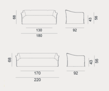Sofa - Indoor Gervasoni Saia Collection