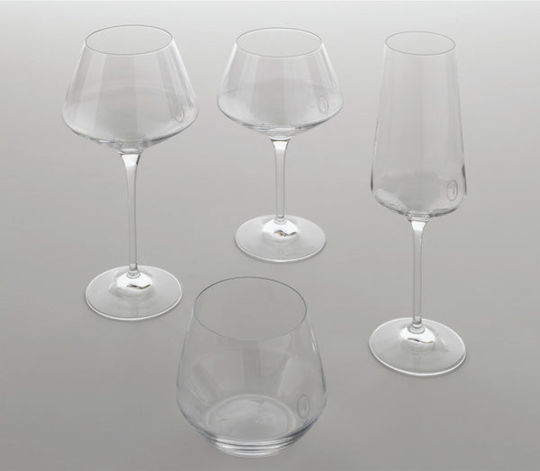 Trussardi Casa: Greyhound Crystal Glasses - A Box with 4 Different Glasses