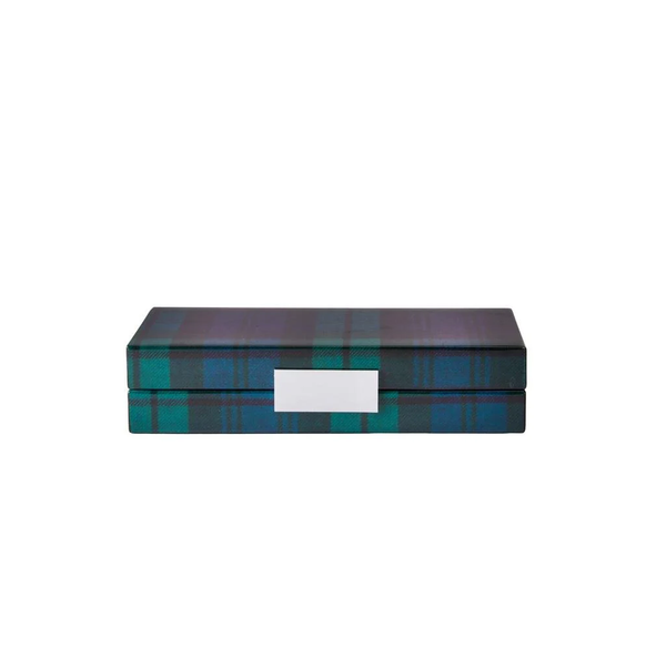 Black Watch Tartan Box with Silver