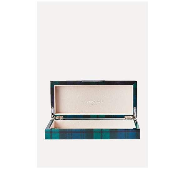 Black Watch Tartan Box with Silver