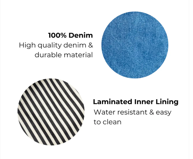 Makeup & Toiletry Bag - Denim