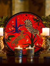 Round Tray, Jungle, Red - Ortigia