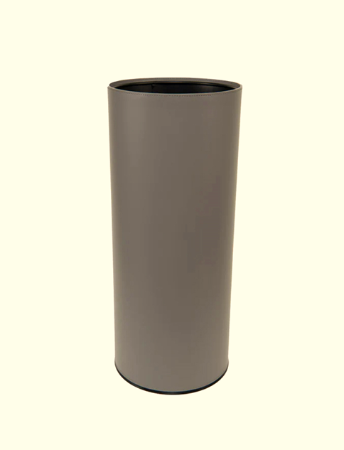 Leather Umbrella Stand - Taupe