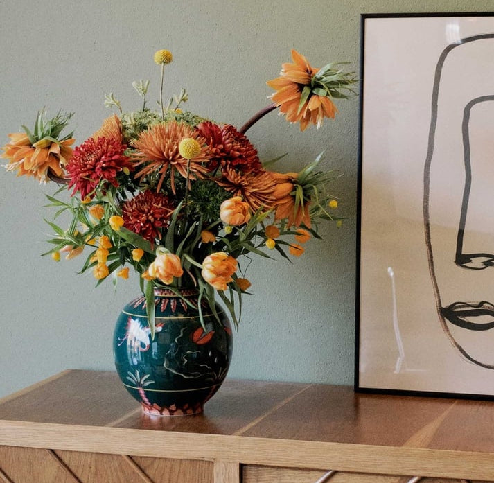 Bubble Vase - Spirit Stork in Porcelain