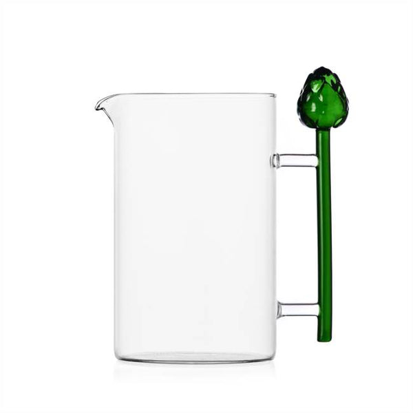 Glass Jug with green artichoke