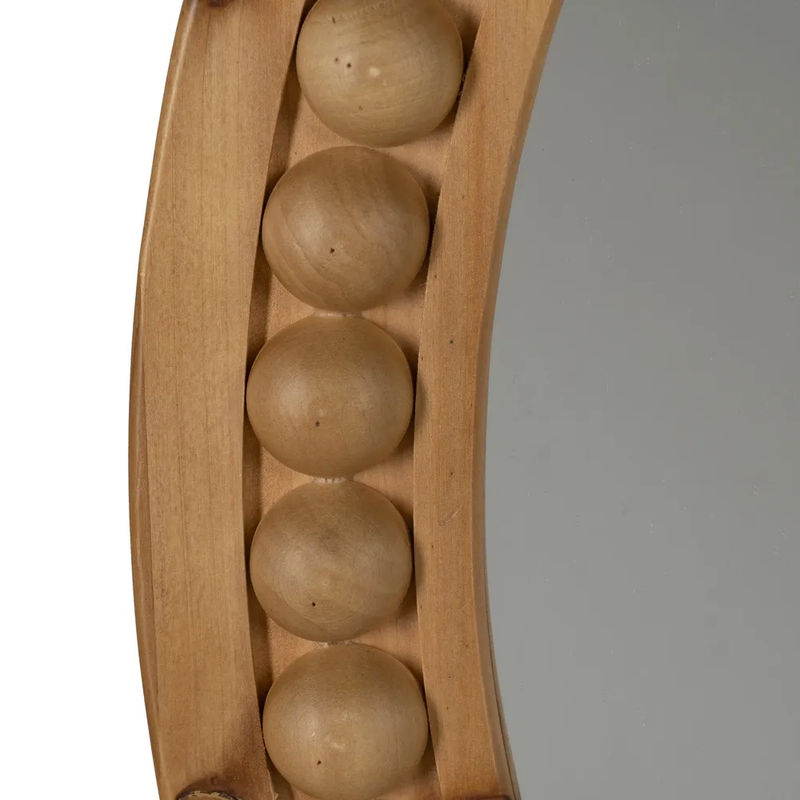 Natural Wood Mirror - Round