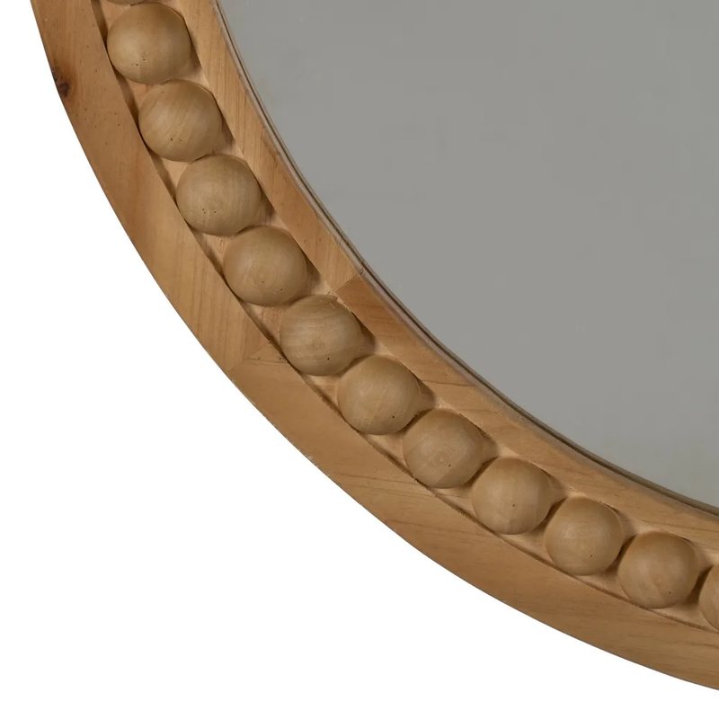 Natural Wood Mirror - Round