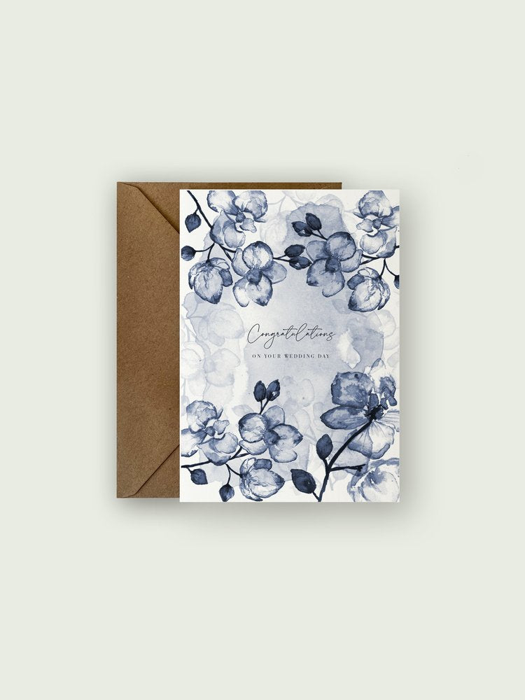 WEDDING CARD | BLUE ORCHID english