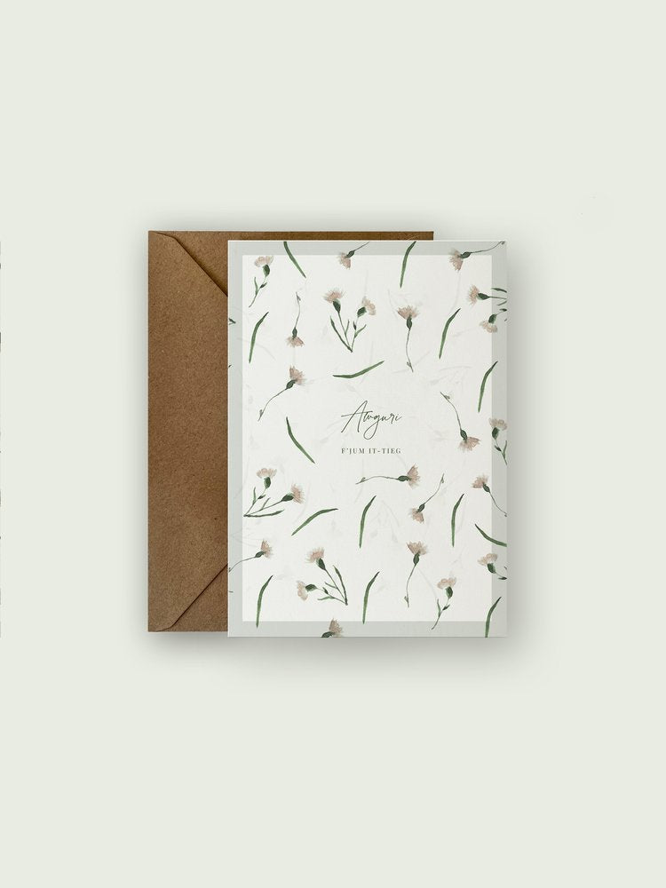 WEDDING CARD | FALLING THISTLES |MALTESE