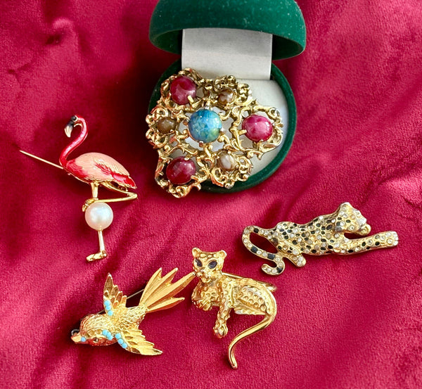 Decorative Broach with Stones - Vintage Piece