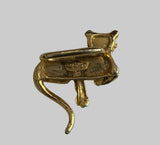 Gold Leopard Scarf Ring - Vintage Piece