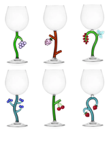 Wine Glass with Grapes - Botanica Collection