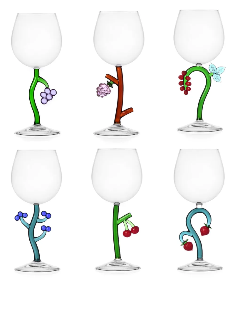 Wine Glass with Grapes - Botanica Collection