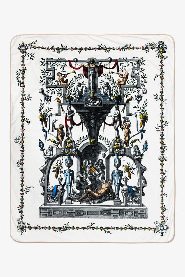 Velvet Plaid/throw with Ancient Grotesque - by Vito Nesta Grand Tour