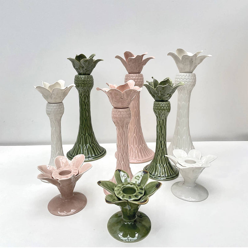 Palm tree candle holder - Pink